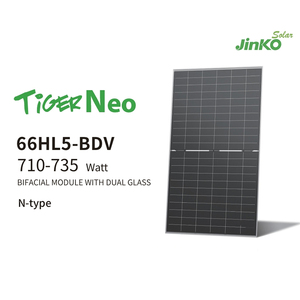 Panel Solar Jinko Tiger Neo N-Type 66HL5-BDV de 710-735 Vatios, Panel Fotovoltaico Bifacial de Doble Vidrio de 710, 715, 720, 725, 730, 735 Vatios - Product Image 3
