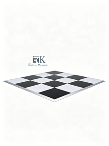Good Quality Dance Floor Party Wedding Event Flooring with White and Black Panel Aluminum <b>Edging</b> - Product Image 2