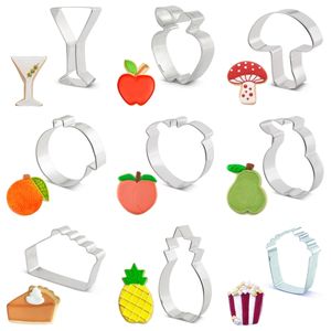Emporte-pièces série fruits, en forme de pomme, en forme de <span class=keywords><strong>champignon</strong></span> en forme de pop-corn Emporte-pièces en acier inoxydable en forme de tranche de tarte - Product Image 2