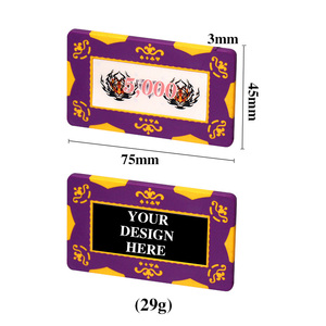 Fichas de póquer de arcilla antifalsificación con código QR y marcado UV, ficha de seguridad de denominación personalizada para jugadores de <span class=keywords><strong>casino</strong></span> y póquer - Product Image 6