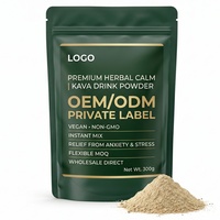 Kava Vegano Sin OMG al por Mayor, MOQ Flexible, Premium, Herbal, Calmante, Antiestrés, Antioxidante, Refuerzo Inmunológico, Mezcla Instantánea, Marca Privada