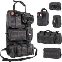 Organisateur de siège arrière de voiture tactique personnalisable en Oxford imperméable avec système MOLLE, sac de rangement extérieur pour appareil photo