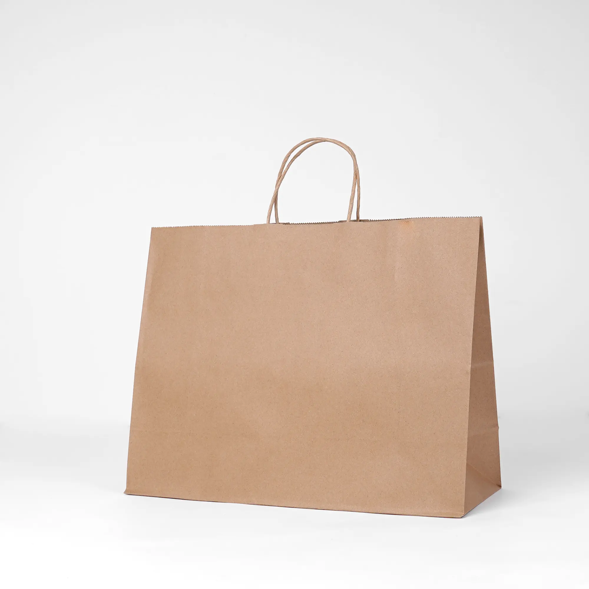 Factory price 120g recycled kraft paper bag gift shopping packaging kraft paper bag with handle accept custom