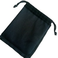 Pochette en velours personnalisable de petite taille, fabriquée en usine, pour emballer les boucles d'oreilles, les pierres précieuses, les montres, les bijoux, noir