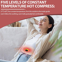 Cinturón de calefacción menstrual portátil, cinturón de masaje para aliviar el dolor menstrual inalámbrico, almohadillas de calentamiento rápido para calambres menstruales