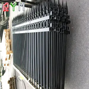 Steel Picket Fencing Square Tube Iron Fence Wrought Iron Fence Panels