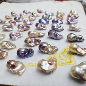 Selectie Service Aaa-Grade 20-30Mm Vlambal Regenboog Multicolor Avocado Barok Zoetwater Parels Losse Kralen Natuurlijk - Product Image 5