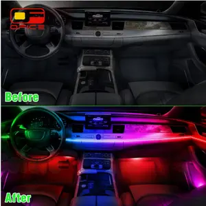 Newest Rgb Led Decoration Light Optic Fiber Led Strips Rgb Led Atmosphere Light Car Interior Led Light