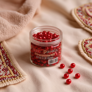Perle Rosse da 8mm 80G per Decorazione di Abiti - Product Image 3