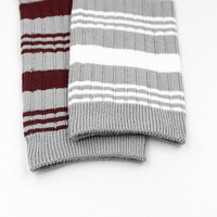 ZHOGNDE femmes école automne hiver nouveau style noir blanc rayé vintage mi-mollet scrunch coton équipage chaussettes