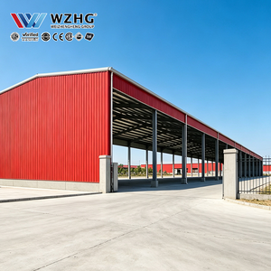 Conception de hangar industriel avec structure en acier pour entrepôt, options de poutres C et Z, options de poutres soudées pour le stockage de matériaux - Product Image 1