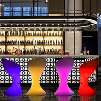 Tabouret de bar lumineux LED imperméable à l'eau pour l'extérieur, 16 couleurs changeantes, meubles de bar, chaise de bar, tabouret LED, chaise LED pour événements, fêtes, clubs