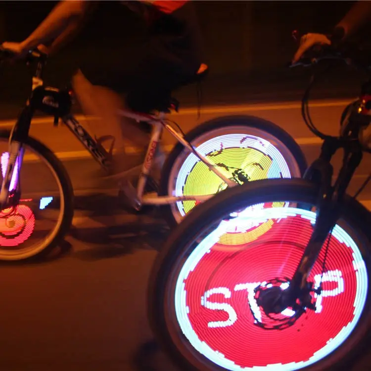 Yazi Multiple Styles Led Bicycle Led Spoke Lights 32 LED Patterns cycle Bike Wheel Lights Signal