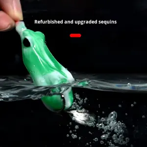 Esca galleggiante galleggiante all'ingrosso esca galleggiante per pesca a forma di rana artificiale della rana del tuono molle - Product Image 6