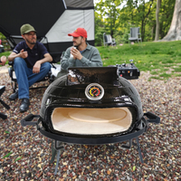 Kimstone Kamado 2025 Noir 21 pouces Four à pizza de cuisine extérieure pour le camping