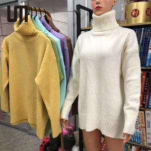 Servizio OEM, Prodotto di Tendenza Autunno Inverno, Maglioni a Collo Alto per Donna, Top Caldi Oversize, Pullover Lavorati a <span class=keywords><strong>Maglia</strong></span> - Product Image 1