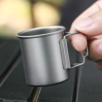 Tasse et verre à vin portables en titane pur pour le camping en plein air et l'usage domestique – Conception optimisée pour l'exercice