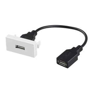 Seto 45x22.5mm <span class=keywords><strong>USB</strong></span> Mô-đun 2.0 <span class=keywords><strong>USB</strong></span> Cáp <span class=keywords><strong>USB</strong></span> dữ liệu ổ cắm 2.0 3.0 A-A cao Số lượng pháp loại 1 cổng mặt tấm - Product Image 1