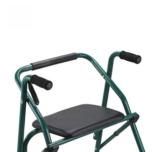 Andador plegable Silla de Andador de dos ruedas Carro Andador plegable <span class=keywords><strong>Rollator</strong></span> con asiento - Product Image 2