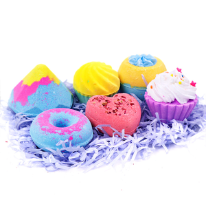 Juego de regalo de bombas de baño de etiqueta privada personalizado todo tipo de comida pastel forma bombas de baño juego de regalo para niños - Product Image 2