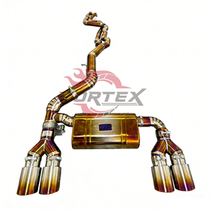 Sistema de escape Vortex Titanium Valvetronic compatible con F87 M2C S55, tubo único de igual longitud, silenciador de rendimiento para carreras, kit dorado. - Product Image 1