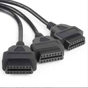 Câble d'application électronique OBD2 en forme de L à un point de connexion, avec conducteur en cuivre étamé et isolation PBT - Product Image 3