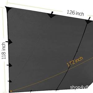Bâche de protection extérieure Woqi 126x118 pouces en tissu polyester imperméable pour le camping et la randonnée - Product Image 1