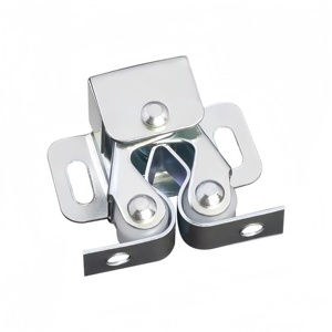 Quincaillerie de meubles, loquet à roulettes pour porte de placard de cuisine, loquet à double porte de placard en métal pour meubles d'hôtel - Product Image 2