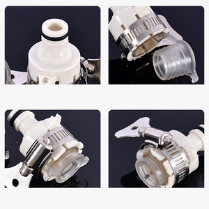 Connecteur <span class=keywords><strong>de</strong></span> robinet en plastique blanc DaringFish avec raccords rapides, diamètre 1/2 pouce, <span class=keywords><strong>collier</strong></span> <span class=keywords><strong>de</strong></span> <span class=keywords><strong>serrage</strong></span> manuel <span class=keywords><strong>pour</strong></span> irrigation - Product Image 2