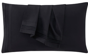 प्रमुख 1800 श्रृंखला 4 टुकड़ा ब्लैक बेड शीट सेट, गहरी जेब, झुर्रियों, फीका, दाग प्रतिरोधी, लक्जरी नरम बिस्तर की चादरें - Product Image 5