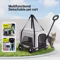 Carrito de Paseo Manual para Mascotas Pequeñas, Ligero y Portátil, para Perros y Gatos, para Paseos Diarios al Aire Libre, Viajes Cortos