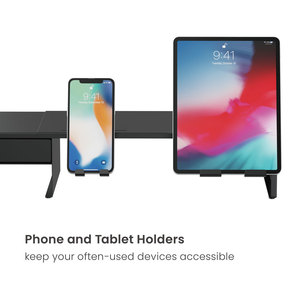 แท่นวางจอ40กก. ตามหลักสรีรศาสตร์แท่นวางแล็ปท็อปขนาดใหญ่พร้อมลิ้นชักเก็บของและที่วางแท็บเล็ต - Product Image 5