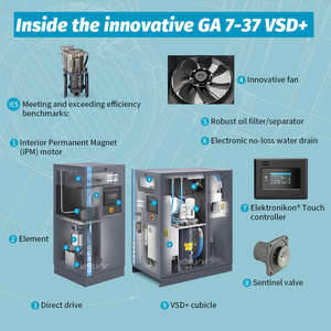 คอมเพรสเซอร์แอร์,<span class=keywords><strong>Atlas</strong></span> GA37 GA15 VSD + Copco VSD เครื่องอัดอากาศแบบสกรู GA18 <span class=keywords><strong>GA22</strong></span> VSD + <span class=keywords><strong>Atlas</strong></span> GA30 Copco GA37 - Product Image 6