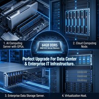Mémoire DDR5 64 Go 5600 MT/s PC5 44800 ECC RDIMM 2Rx4 pour serveur IA PowerEdge ProLiant Enterprise
