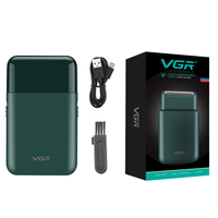 Rasoir électrique portable de voyage VGR V-390, mini, étanche, rechargeable, pour homme, tondeuse à barbe