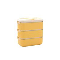 Boîte à lunch rectangulaire isotherme multicouche en acier inoxydable 304 Zhongzhi, conteneur alimentaire portable, anti-fuite, moderne