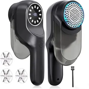 Electric Fabric Fuzz Shaver and Lint Remover with 2 Free Extra Blades LED Digital Display Bobble Remover for Clothes