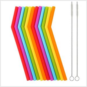 Pailles à café en Silicone réutilisables, 3 pièces, jeu de pailles écologiques pour Smoothie, bulle thé, vente en gros - Product Image 1