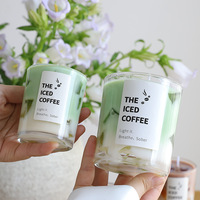 Vela Aromática Personalizada con Aroma a Matcha y Café Helado, Vela de Cera de Gelatina para Decoración del Hogar, Regalo, Venta al por Menor, Pedidos Mixtos, Marca Privada