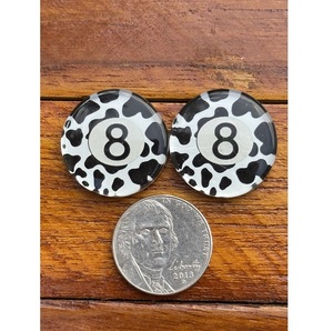 ลายวัวทรงกลม8ลูกประดับด้วยลูกปัดอัญมณีหลวมสำหรับทำเครื่องประดับงานฝีมือจากนักออกแบบที่มีเอกลักษณ์ - Product Image 3