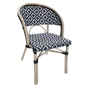 Vente en gros <span class=keywords><strong>discount</strong></span> balcon extérieur café français bistro rotin aluminium chaises en osier chaise de bistro français - Product Image 5