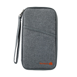 Billete de bolsillo multiranura personalizado, organizador de negocios, bolsa de almacenamiento, Cartera de poliéster Unisex, porta <span class=keywords><strong>pasaporte</strong></span> de viaje portátil - Product Image 1