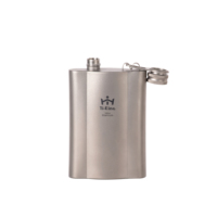 Gourde à liqueur en titane pur ultralégère de 9 oz (260 ml), gourde de poche portable, bouteille à whisky pour le camping en plein air