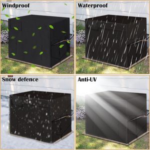 Customized Heat Pump Cover Outdoor Unit Protection Black Polyester Easy Install Pool Heater Dust Cover - Product Image 2