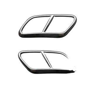 Per <span class=keywords><strong>Volvo</strong></span> XC90 S90 XC60 2014-2019 posteriore doppio scarico marmitta adesivi copertura accessori acciaio inox 2 pz - Product Image 2