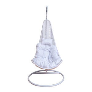 Venta al por mayor de encargo de alta calidad de diseño de moda Hotel jardín adulto marco de metal ratán Patio <span class=keywords><strong>colgante</strong></span> columpio <span class=keywords><strong>silla</strong></span> fría con soporte - Product Image 2