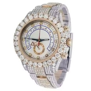 Reloj de Moda con Diamantes Cultivados en Laboratorio, Caja de Acero Inoxidable y Cuarzo, Esfera de 41 mm, Botón de Presión, Cierre Oculto, Edición Limitada para Reventa - Product Image 1