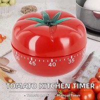 Timer Dapur Mekanis Tomato Pengingat Pomodoro Alarm Hitung Mundur Alat Memasak Jam Permainan Layar LCD Kontrol Sentuh Plastik