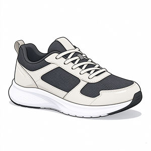 Chaussures de course respirantes en mesh pour hommes, chaussures de sport légères pour la marche quotidienne, logo et couleur personnalisés acceptés - Product Image 2