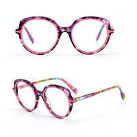 Top Qualité Lamination Acétate Optique Cadre De Luxe Coloré Lunettes Cadre Pour Femmes Hommes
